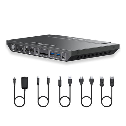 AV Access docking station with KVM switch for laptop & desktop, 100W charging, 4K@60Hz dual monitor HDMI, 3xUSB 3.0, USB-C, 1G Ethernet, EDID support, SD, 3.5mm AUX audio, fast switch 2 computers