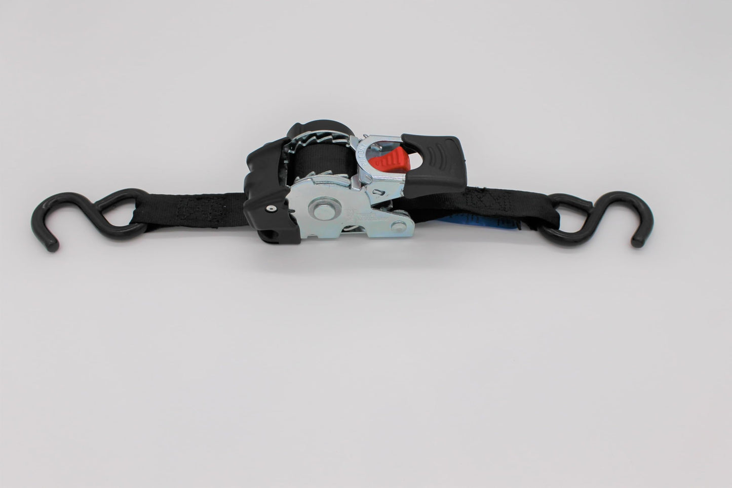 4 pieces automatic ratchet strap tie-down with S-hooks 1.8m x 25mm 300/600 daN