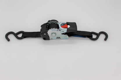 4 pieces automatic ratchet strap tie-down with S-hooks 1.8m x 25mm 300/600 daN