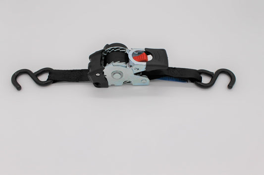 4 pieces automatic ratchet strap tie-down with S-hooks 1.8m x 25mm 300/600 daN