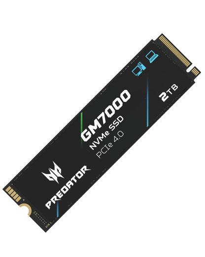 Acer Predator GM7000 Gaming SSD 2TB - up to 7400 MB/s read - M.2 2280 NVMe PCIe Gen4 with DRAM Cache, Internal Solid State Drive for Laptop & Desktop PC - PS5 Compatible