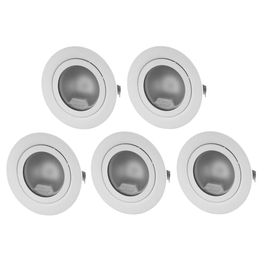 ADAKAT 5-pack, full metal recessed spotlight G4 12V, glass cover