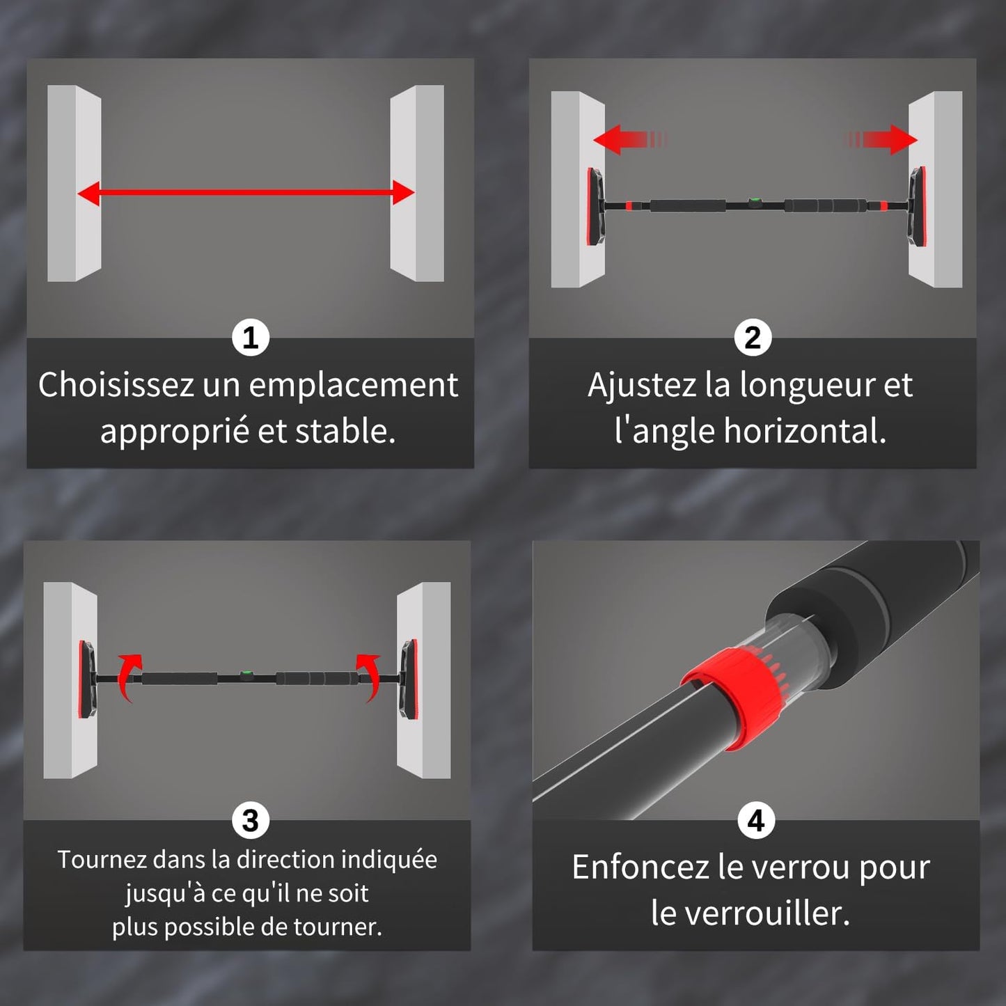 Kapler Pull Up Bar for door and door frame, adjustable with elastic lock, 300kg capacity, includes leveling tool and high-density foam for comfort.