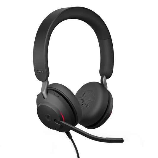 Jabra Evolve2 40 SE - Wired stereo headset with noise cancellation and 3-microphone technology - USB-A cable - certified for MS Teams, compatible with other platforms - Black