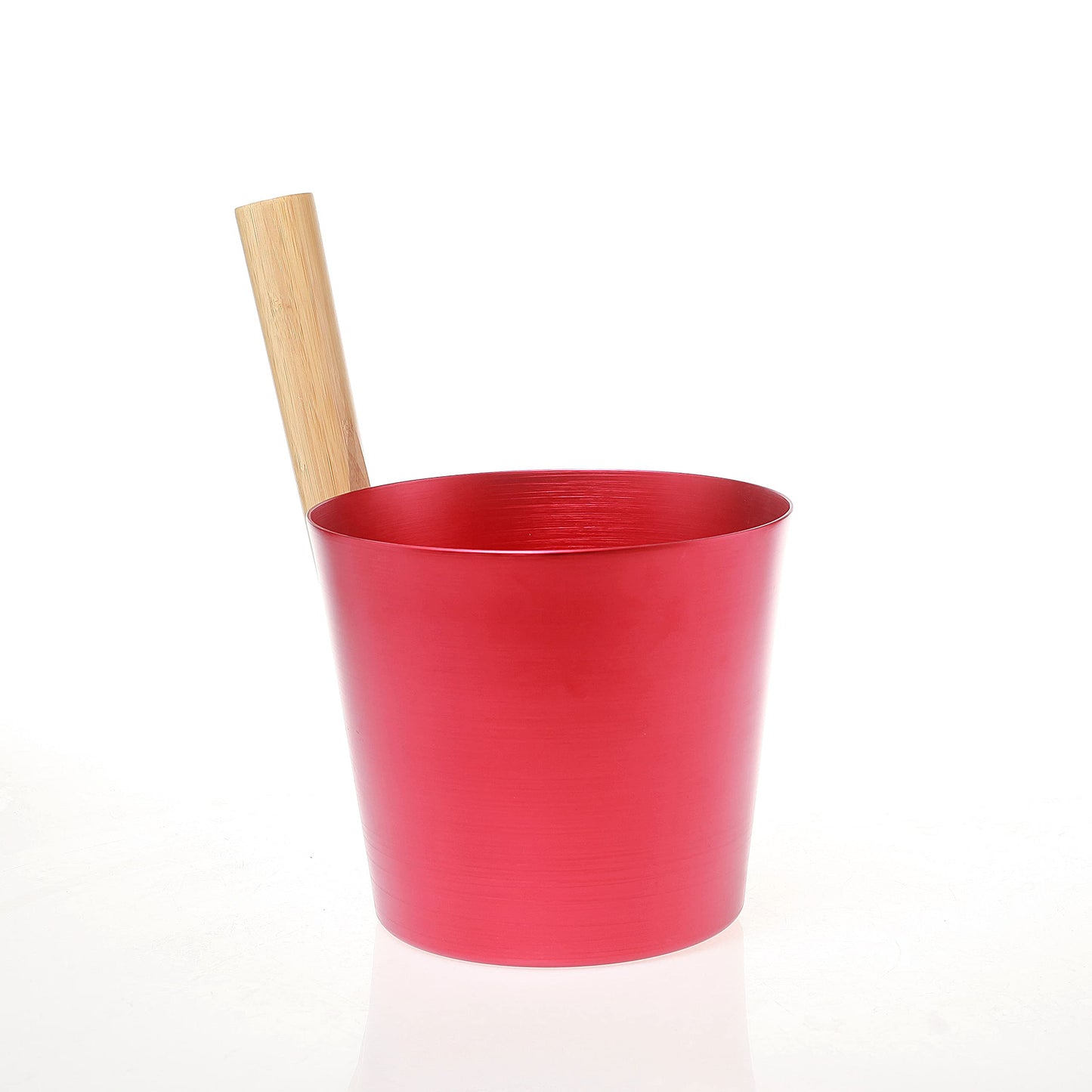SULENO - Sauna Set ANEA Infusion Bucket 5 liters Ladle Sauna Bucket Bucket Ladle (red metallic)