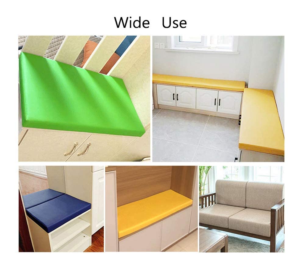 YURO Extra Long Foam Pillow - high-density cushion foam pad for floor mattress and seat cushion.
