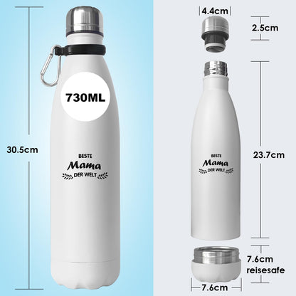 Gifts for Mom Gift, Best Mom in the World - Stainless Steel Water Bottle, Insulated Water Bottle with Storage Box for Headphones, Money, Stash Can Metal Travel Safe for Home, Office, Hotel, Beach