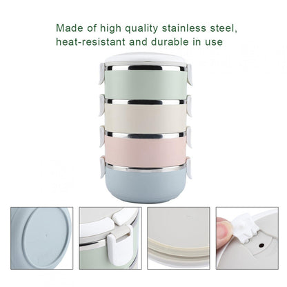 Tyenaza Thermo Container Insulated Container, stainless steel thermo lunchbox Thermal Insulated, Thermal Compartment Lunch Box, Portable Bento Box, Storage Container for hot food, meals, soup (#4)