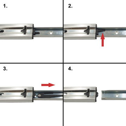 BRESKO 1 pair (2 pieces) heavy-duty pull-out 30-100 cm 100 kg load capacity heavy-duty rail drawer slide full extension heavy-duty ball bearing guide (900 mm)