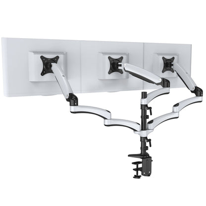 HFTEK - Monitor arm - triple bracket table mount for 3 screens from 15-27 inches with VESA 75/100 - FY138DW