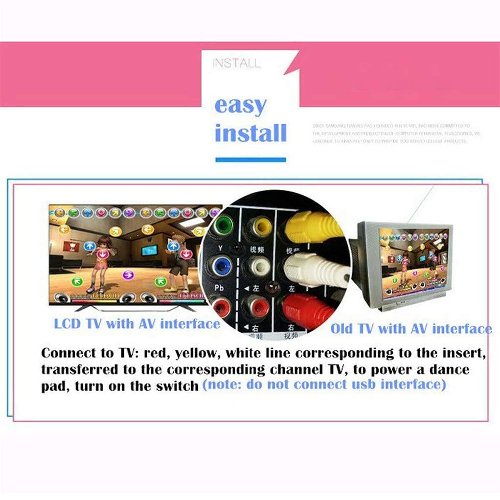 Stecto Double Dance Mat, non-slip, durable, wear-resistant, Dance Mat, Dance Mat, Dance Mat, Pad Dancer Blanket with USB PC, 165 x 81 cm.