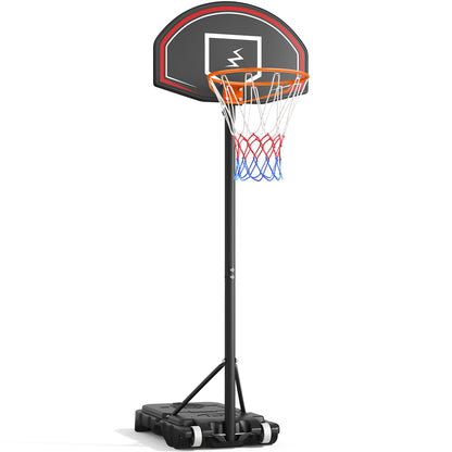 YOLEO outdoor basketball hoop for kids, 110-210cm height adjustable, portable basketball stand with wheels, portable children's basketball hoop