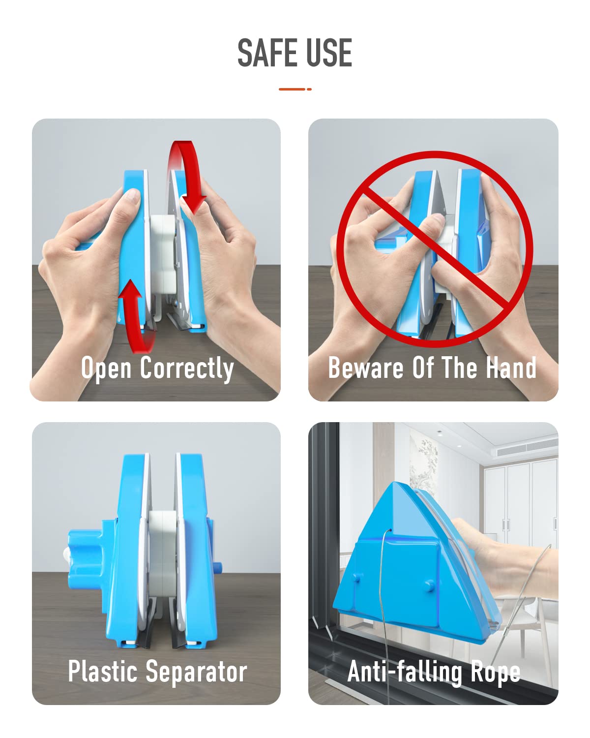 Double Side Magnetic Window Cleaner, Adjustable Magnetic Double Window Glass Wiper Glider Washing Brush Equipment Cleaning Brush Wiper Tools for Glazed Windows Thickness 4-30mm