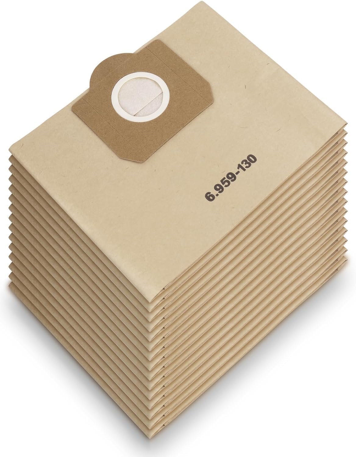 15 pieces of vacuum cleaner bags for Kärcher 6.959-130.0 paper filter bags, filter bags for WD3 1629 MV3 A2201/2204/2504/2554/2251/2604 vacuum cleaner bags filter bags paper bags