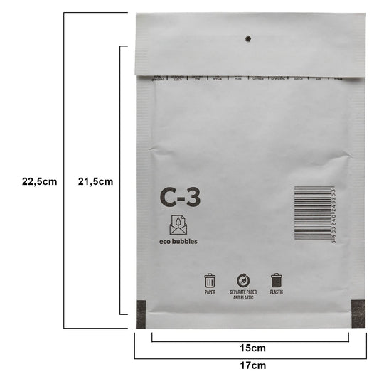 200 air bubble mailers shipping bags air bubble 170 x 225mm air bubble envelopes DIN A5 DIN A6 size C/3 C3 white padded envelopes bags