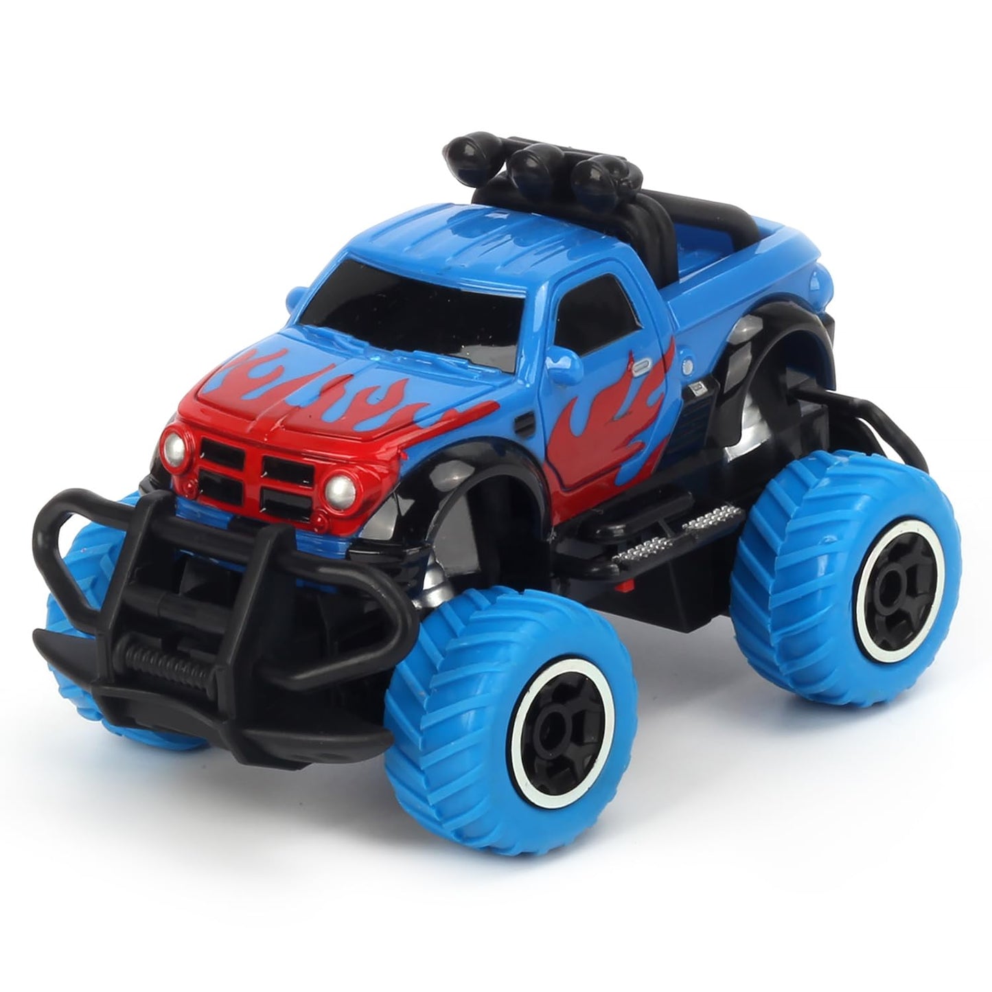 Pup Go Monster Truck Remote Control Car with Light for Kids 3-9 years, Durable Mini RC Car Fast Offroad Indoor Outdoor, Toy Toddler Christmas Birthday Gift Boy Girl, Blue