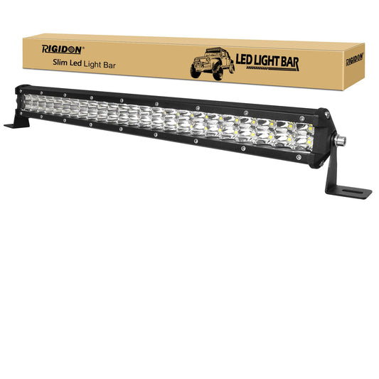 RIGIDON 20 inch 50 cm 144W Spot outdoor aluminum LED light bar, 12V 24V Waterproof warm white off-road lighting for car SUV off-road ATV SUV truck tractor vehicles 4x4, LED fog lights 6000K.