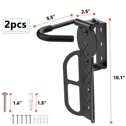 Bicycle wall mount 3 pack - TAZZOR Bike Wall Mount with 100% steel construction. Swivel design for vertical bike storage on the wall.
