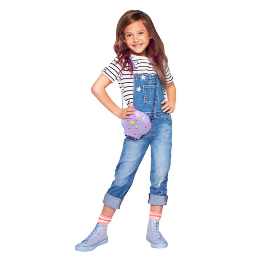 Polly Pocket Treasure Chest, shell crossbody bag in underwater theme, comes with 2 dolls and 1 submarine, Polly Pocket Mermaid toy, for kids ages 4+, GNH11