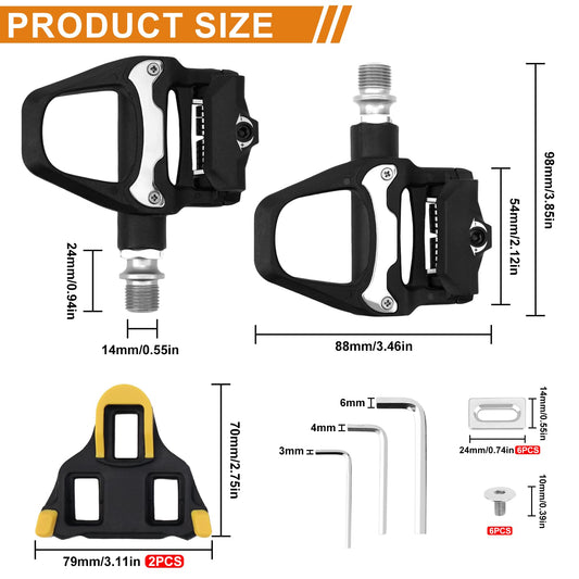 LPZMPZ bicycle pedals non-slip Compatible with Shimano SPD Sl road bike SDP pedals No click with 9/16 inch ball bearings for MTB Gravel SDS clipless pedals Race pedals Bike