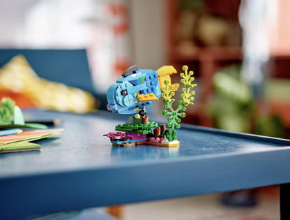 LEGO 31136 Creator 3in1 Exotic Parrot, Frog, and Fish Easter gift Jungle animal figures Building toy, creative Easter decoration toy for kids aged 7 and up for Easter 2023