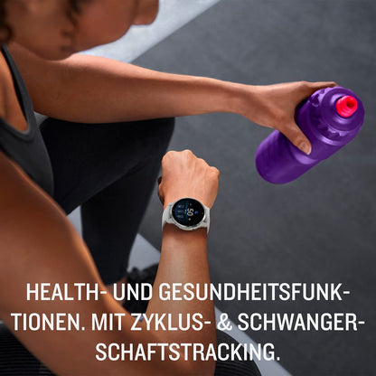 Garmin Venu 2S - slim GPS fitness smartwatch with sharp 1.1" AMOLED touchscreen, health features, over 25 preloaded sports apps, Garmin Music & Garmin Pay.