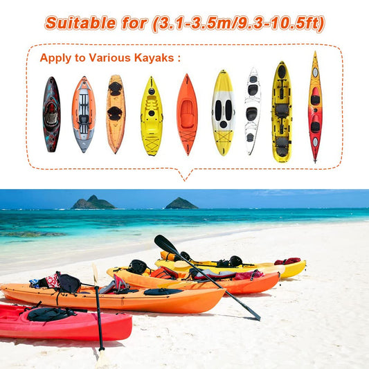 420D Kayak Cover, Waterproof UV-resistant Kayak Tarpaulin with Straps and Shoulder Straps, Boat Cover Dust Protection for Fishing Boat/Canoe/Paddle Board/Canoeing (3.1~3.5m/10.2ft~11.4ft)