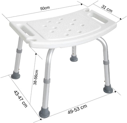 Accurate adjustable shower stool - non-slip, stable, and comfortable - Lightweight bath stool - Shower seat for shower (Universal shower stool)