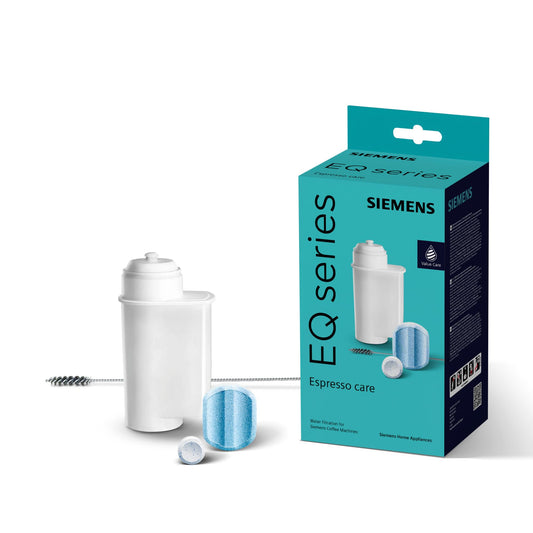 Siemens Care Kit for fully automatic coffee machines TZ80004A, 10 cleaning tablets, 1 BRITA water filter, 3 descaling tablets, brush, for EQ series and built-in fully automatic machines, white