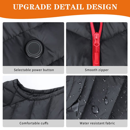 Unzip Heated Vest for Women with Battery Pack, Lightweight Electric Heated Vest for Women, Rechargeable USB Vest with Pockets, Warm Winter Slim Fit Vest Fishing Outdoor Hiking Hunting Vest