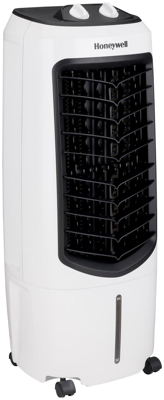 Honeywell Evaporative Air Cooler, 10 liter water tank, 3 speeds: high/medium/low, airflow: 330m³/h. TC10PM, White.