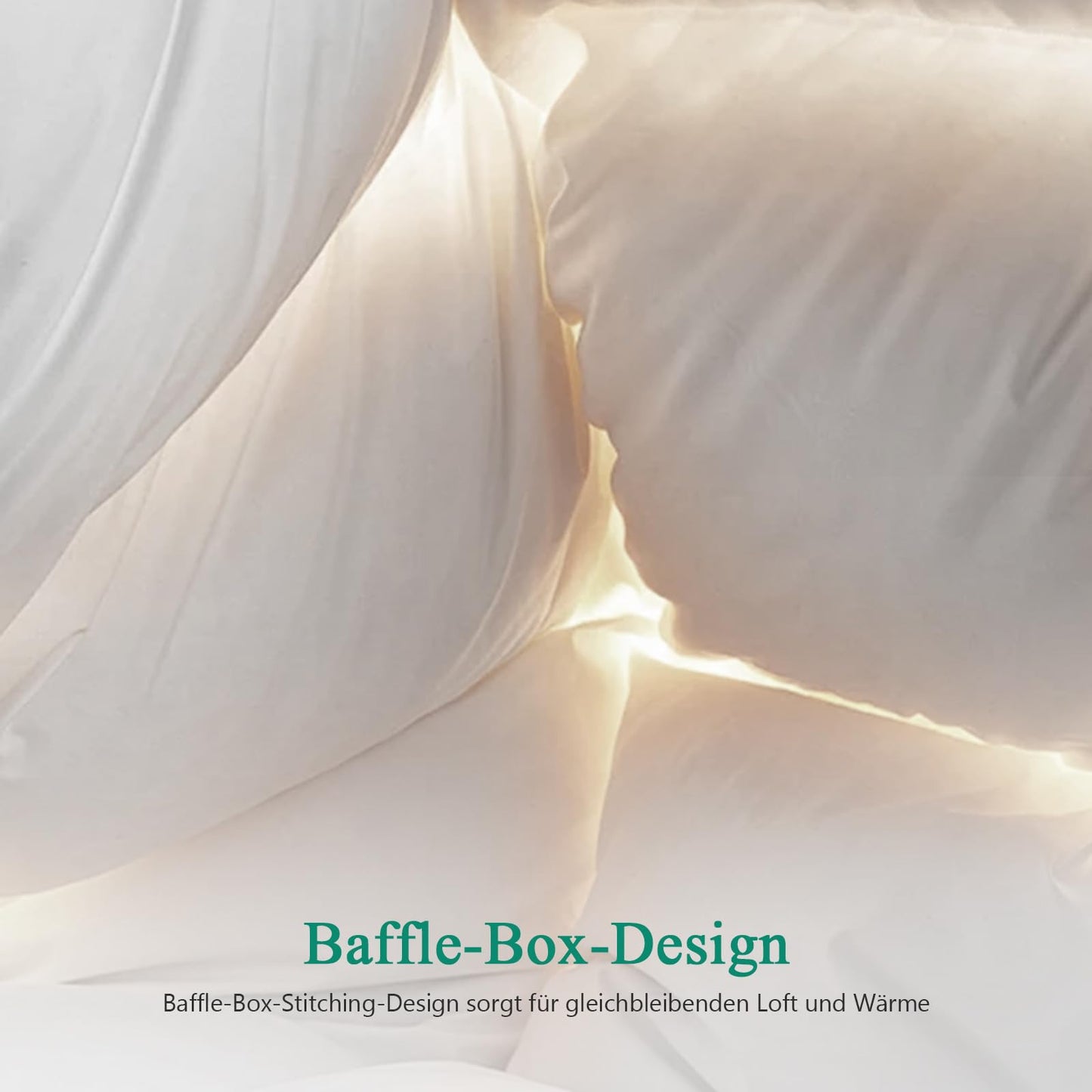 APSMILE Down Comforter 240x260 Winter Extra Warm Duvet 100% Cotton, Winter Duvet with Premium Goose Down, Fluffy Feather Duvet 380gsm without Live Plucking, Thermal Certified