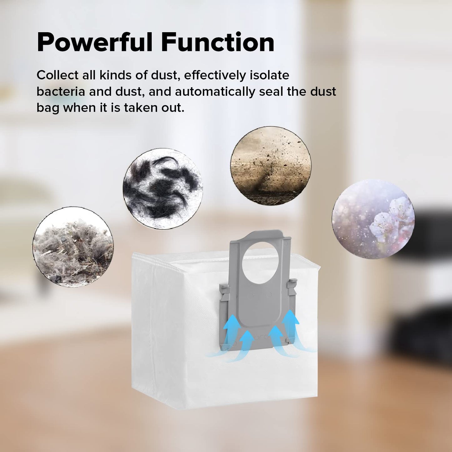 Roborock Original accessory, dust bags for robot vacuum cleaners of the series S8+/S7 Max Ultra/S8 Pro Ultra/Q7 Max+/Q8 Max+/Q5 Pro+/Q5 Max+/Q7 L5+/Q10 S5+/Q10 X5+/S7 MaxV Ultra/S7 Pro Ultra, 3 pieces