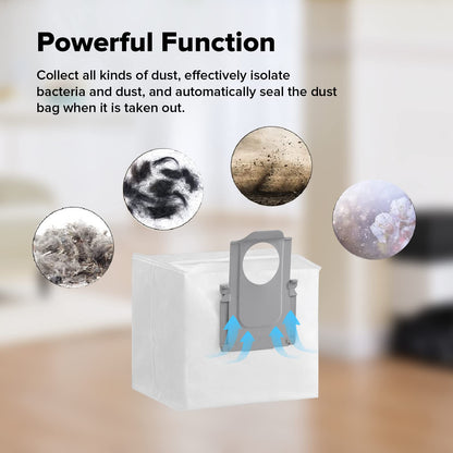 Roborock Original accessory, dust bags for robot vacuum cleaners of the series S8+/S7 Max Ultra/S8 Pro Ultra/Q7 Max+/Q8 Max+/Q5 Pro+/Q5 Max+/Q7 L5+/Q10 S5+/Q10 X5+/S7 MaxV Ultra/S7 Pro Ultra, 3 pieces