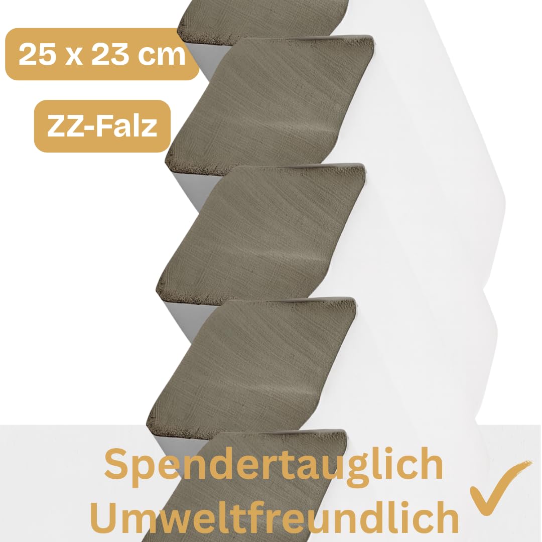 Paper towels 25x23 cm V-fold - 5000 pieces | 1-ply folded towels made of recycled paper | Disposable paper towels for dispensers | Bulk pack for office, workshop & gastronomy - Enpack Pakla