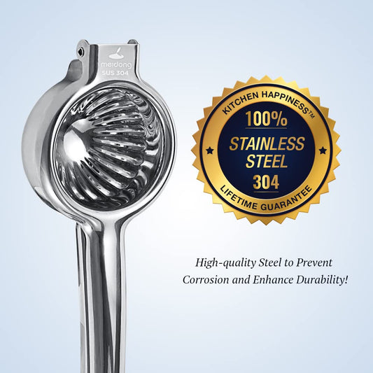 Lemon squeezer lime squeezer citrus juicer stainless steel citrus juicer hand press juicer manual citrus juicer for juicing lemon & limes, vegetables, silver