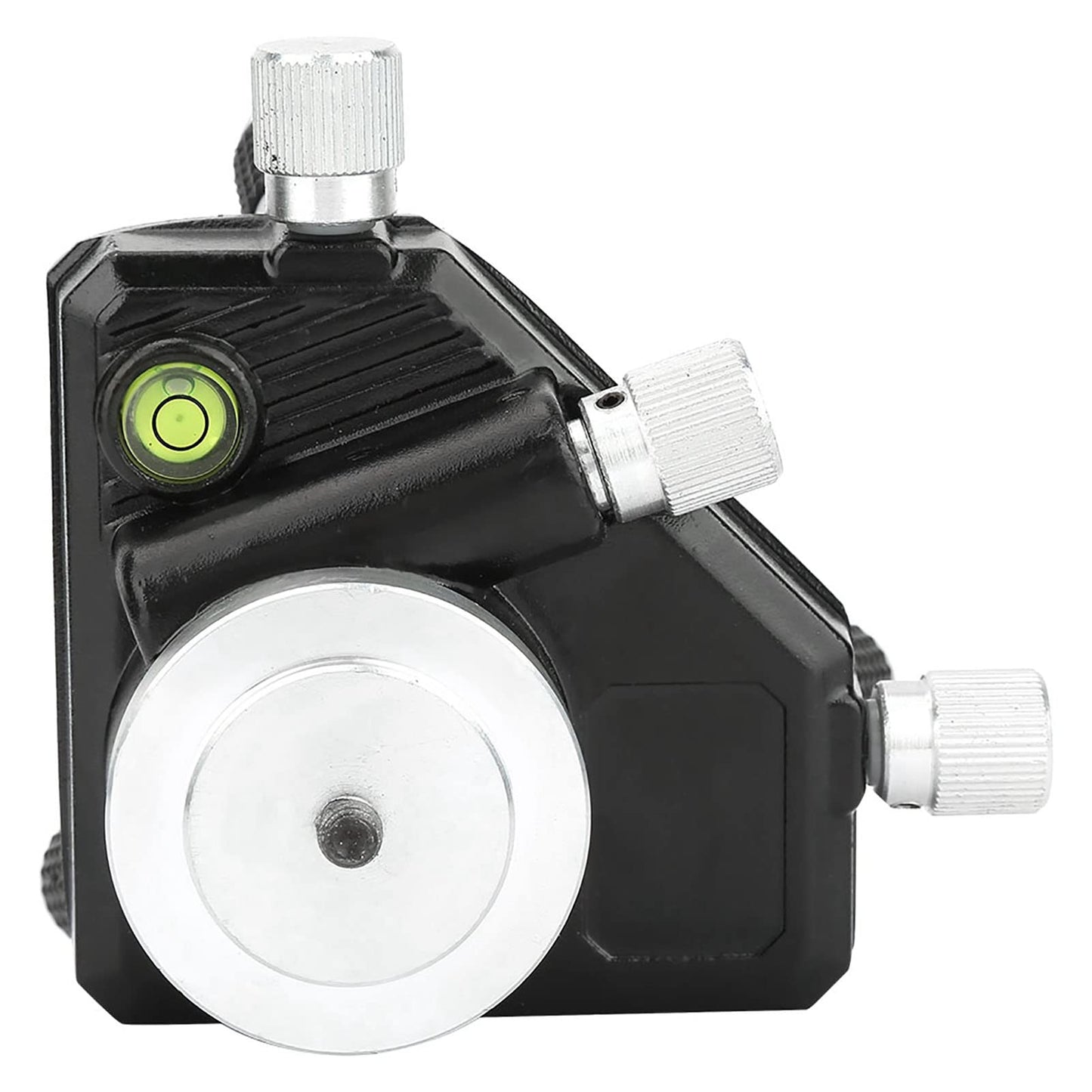 Oumefar 360 ° Level Stand is a 360-degree standard tripod mount made of aluminum alloy with a 1/4" thread level tool for leveling.