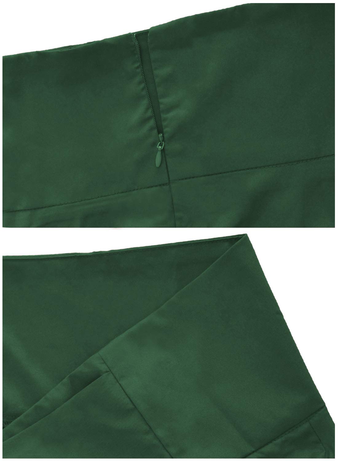 Dark green women's traditional skirt high waist midi A-line long wide elegant traditional festive maxi skirt with slit pockets pleated skirt pleated skirt lightweight beach skirt summer skirt S