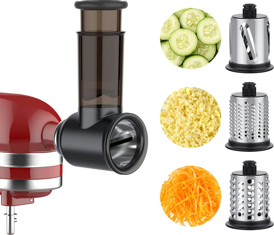 COFUN vegetable slicer for Kitchenaid accessories, stainless steel vegetable slicer for Kitchen Aid accessories, stainless steel vegetable slicer cheese grater salad cutter for Kitchenaid vegetable slicer