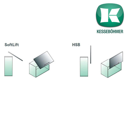 2 x SO-TECH® Kesseböhmer Compression Spring Lift-O-Mat (reinforced version) 200N (215N) for HSB High Lift Fitting