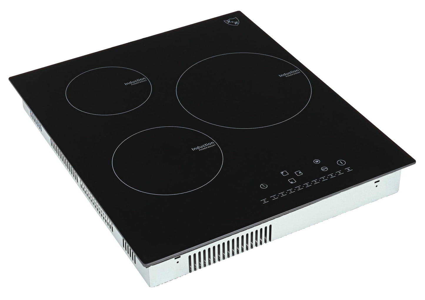 K&H Induction Cooktop 45-IN-5000 [3 ZONES] - Induction Cooking Plate - Induction Hob Plate Sensor Touch Control - Induction Cooktop Standalone for Installation - 5000 Watts - 17 Power Levels (45cm)