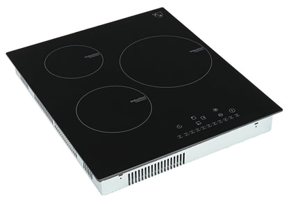 K&H Induction Cooktop 45-IN-5000 [3 ZONES] - Induction Cooking Plate - Induction Hob Plate Sensor Touch Control - Induction Cooktop Standalone for Installation - 5000 Watts - 17 Power Levels (45cm)