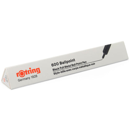 rOtring 600 Ballpoint Pen | medium tip | Black Ink | black barrel | refillable