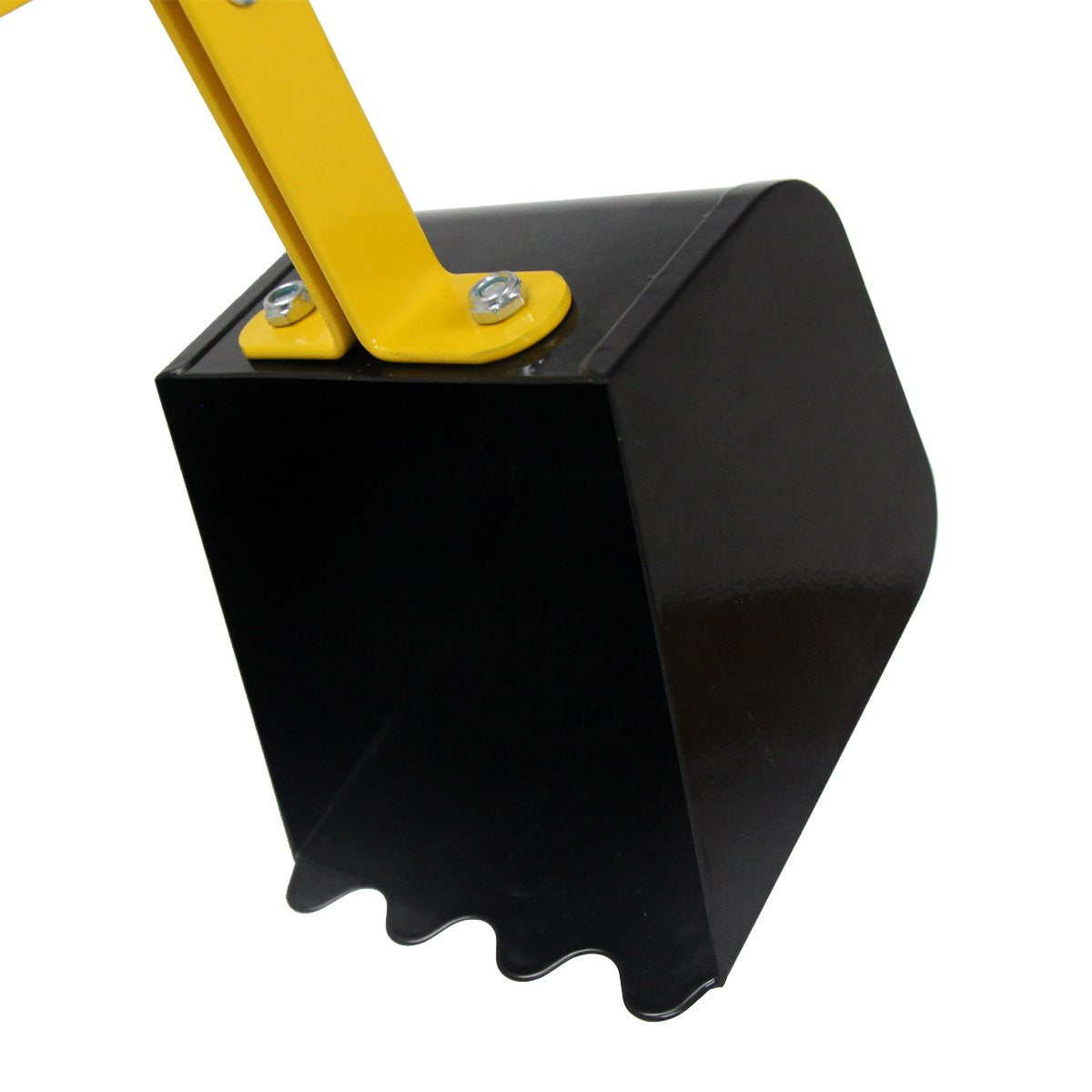 COSTWAY Sit-On Excavator 360° Rotatable, Metal Excavator with Shovel & Wheels, Sandbox Excavator, Ride-On Sand Digger for Kids 3+ Years (Yellow)