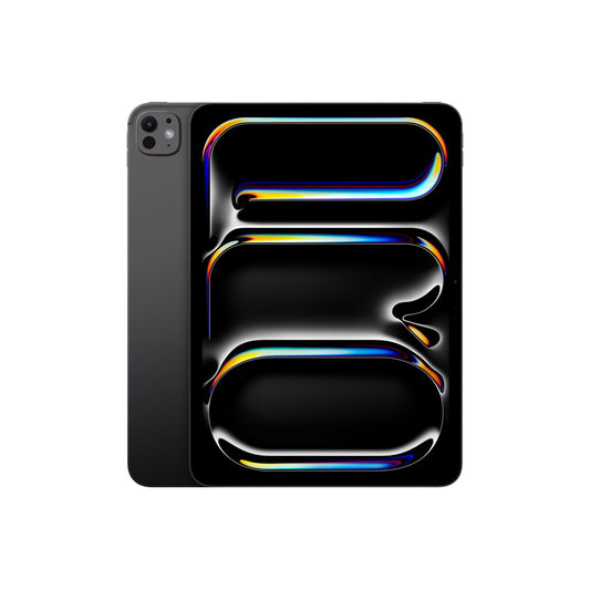 Apple 11" iPad Pro (M4): Ultra Retina XDR Display, 256GB, 12MP front camera/12MP rear camera, LiDAR scanner, WiFi 6E, Face ID, all-day battery, standard glass - Space Black