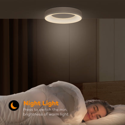 Matane LED ceiling light with RGB color changing, dimmable ceiling lamp with remote control, 24W bulbs 3000K-6500K for youth room living room bedroom children's room bathroom kitchen Round 28cm