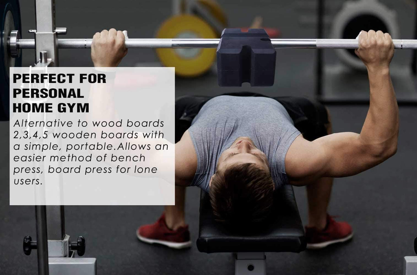 Bench Press Block Press Blocks Boards, adjustable 2-5 bench board, Home Gym Workout Fitness Accessory to increase your bench press (large)