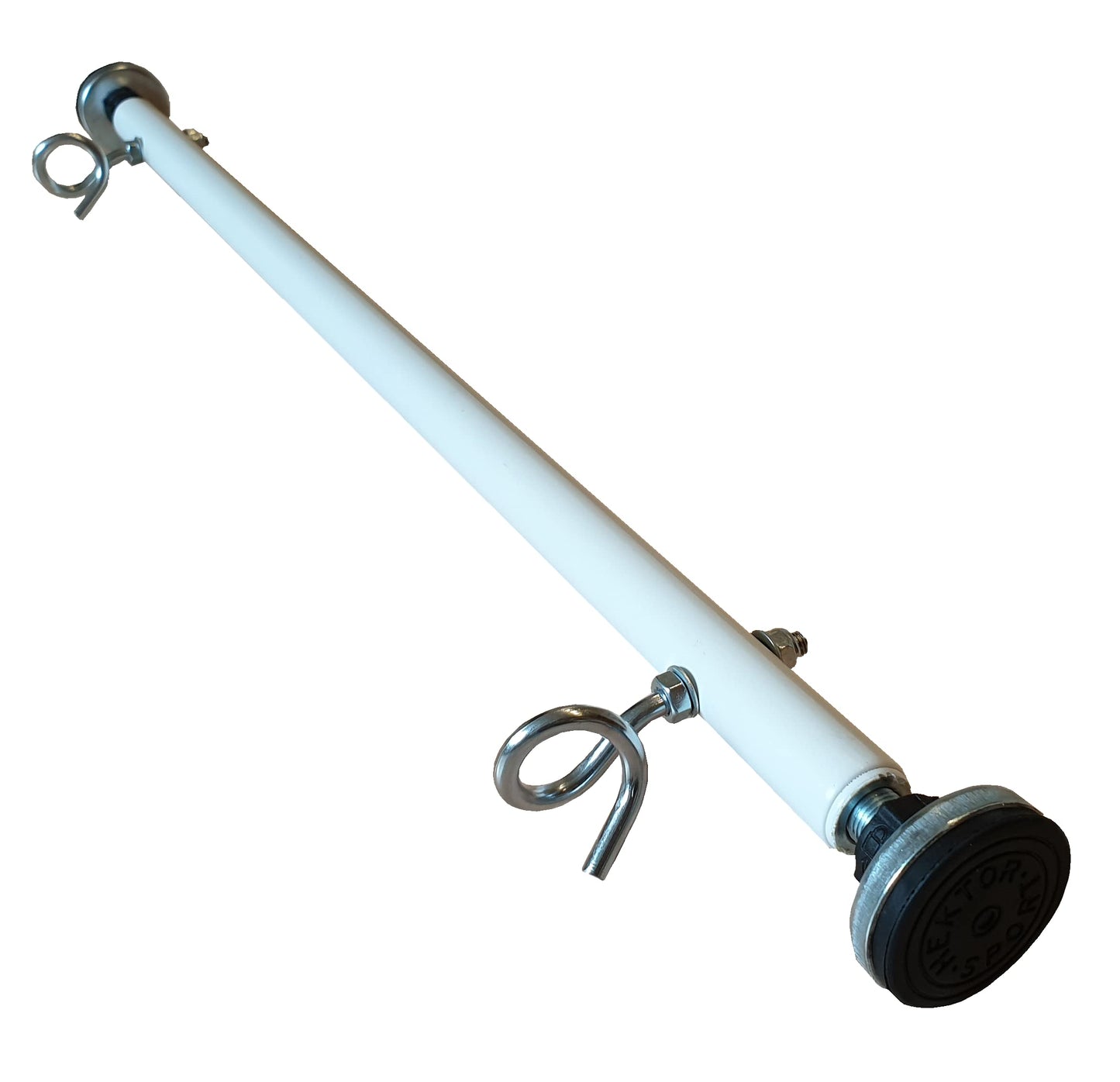 Create for you - Pull-up bar for door frames with hooks for kids swing, no-drill installation, metal horizontal bar, Pull Up Bar, home fitness equipment, White, 80 cm.