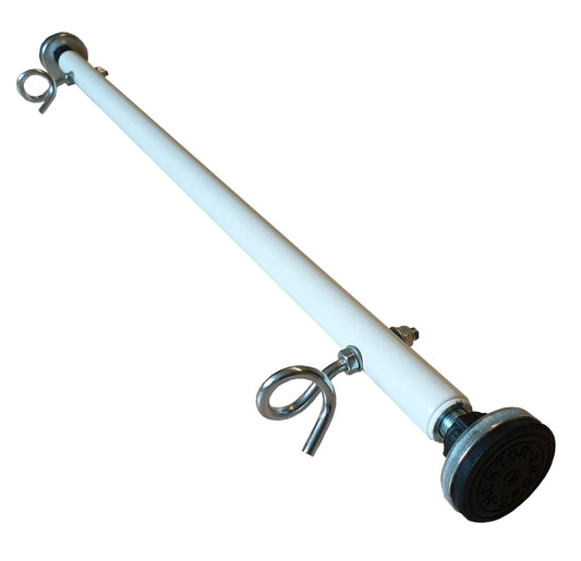 Create for you - Pull-up bar for door frames with hooks for kids swing, no-drill installation, metal horizontal bar, Pull Up Bar, home fitness equipment, White, 80 cm.