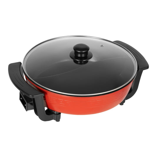 Electric Hot Pot Wok Pan Yin Yang Hot Pot 2 Sided Soup Pot Kitchen Casserole Non-stick Cooking Pot Chinese Hotpot, Easy to clean Fast heating
